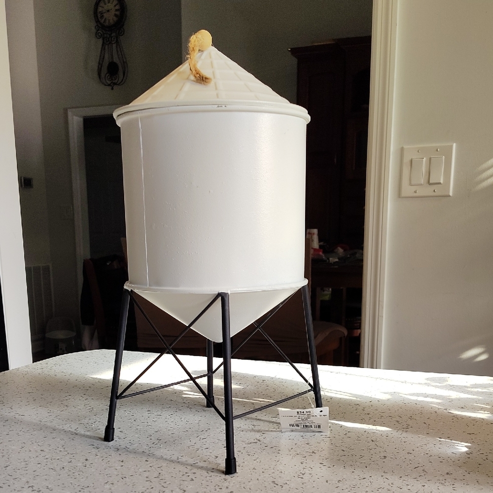 White Metal Silo